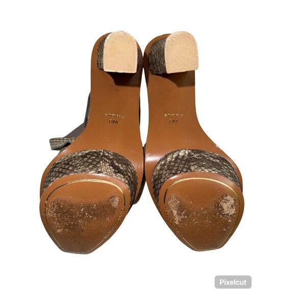 Charles Jourdan Real Snake Skin Platform Sandal Sz 8, Heel 5.25” - Picture 7 of 7